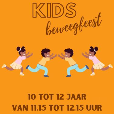 Kidsbeweegfeest 10 t/m 12 jaar 11.15 - 12.15 uur